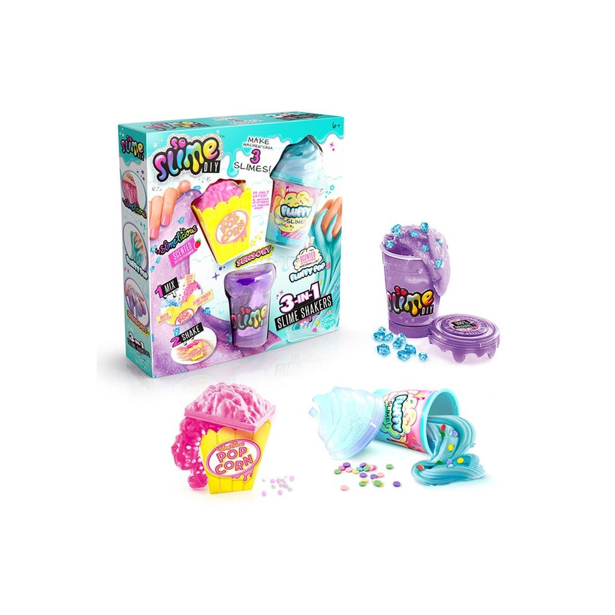 So Slime DIY 3-in-1 Slime Shakers | Customizable Scented Slime Kit | Fluffy, Cosmic & Mixable Styles | Ages 6+