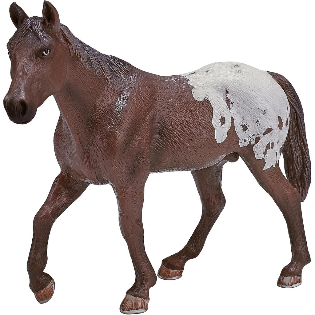 MOJO Appaloosa Stallion with a Chestnut Blanket Realistic Horse Toy