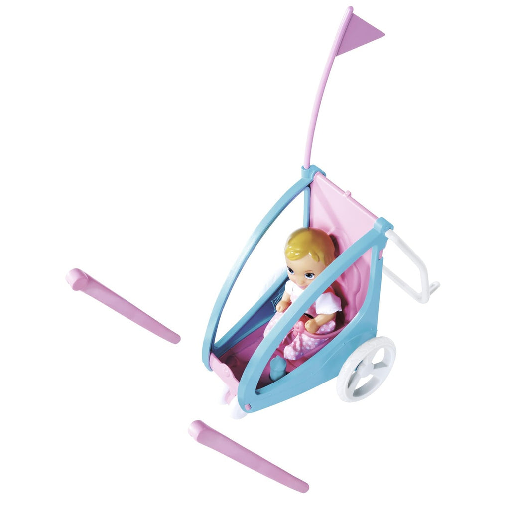 Steffi Love Bike Trailer, Toy Doll on Her Bike with Trailer for Baby