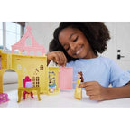 Mattel Disney Princess Toys, Storytime Stackers Belle's Castle, Stackable Doll House with Small Doll & 9 Pieces, Inspired by The Disney Movie
