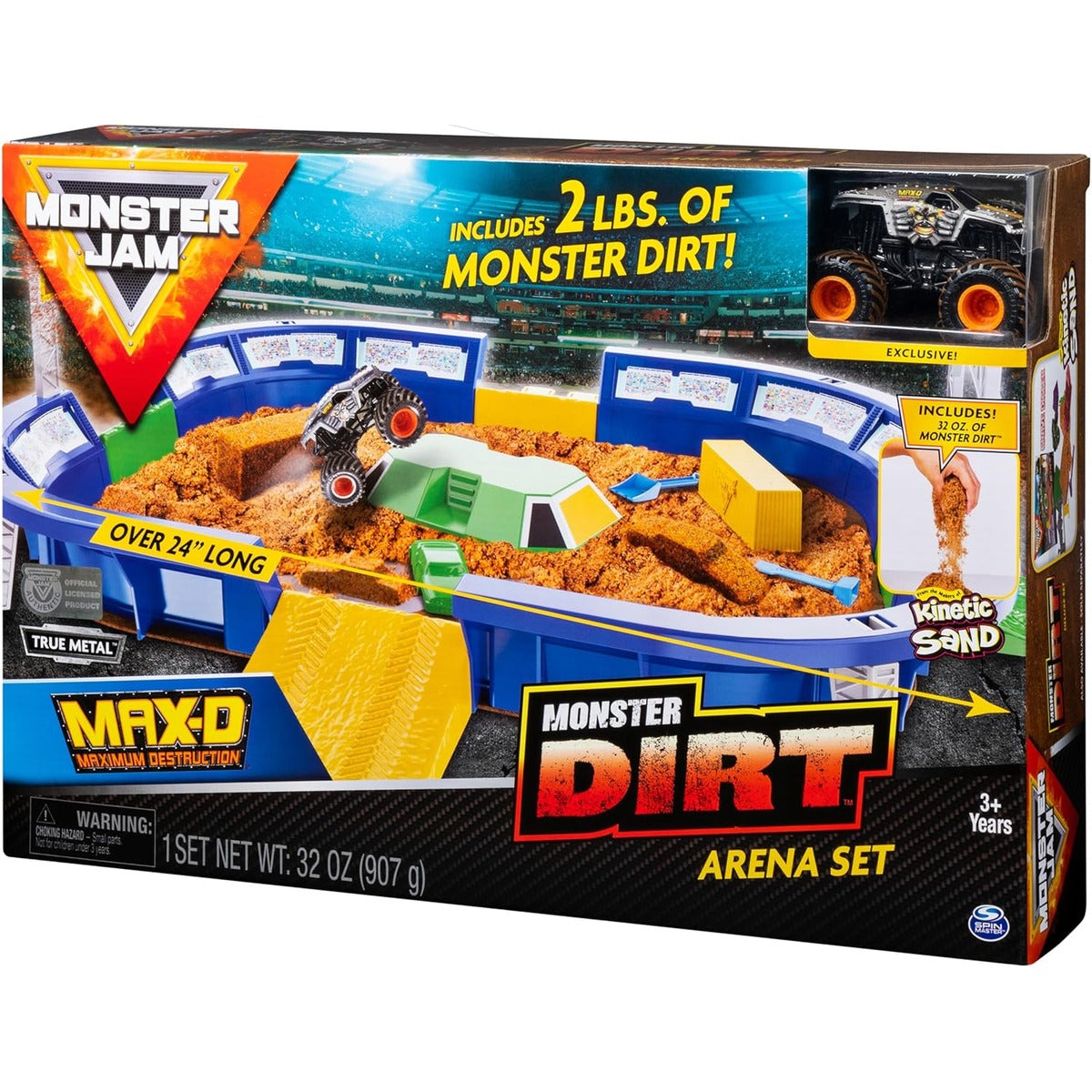 Monster Jam, Monster Dirt Arena 24-inch Playset with 2lbs of