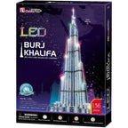 CubicFun 3D Puzzles LED Dubai Burj Khalifa 57.5" H Architecture