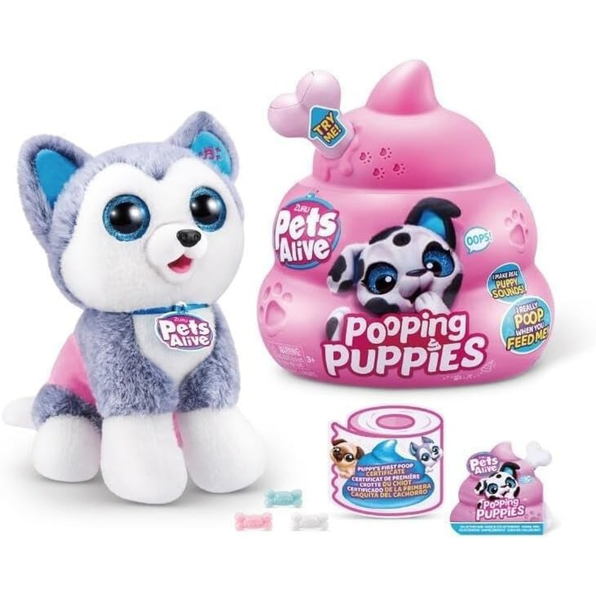 S001-Pets Alive-Pooping Puppies- Series 1 Interactive Plush, Bulk