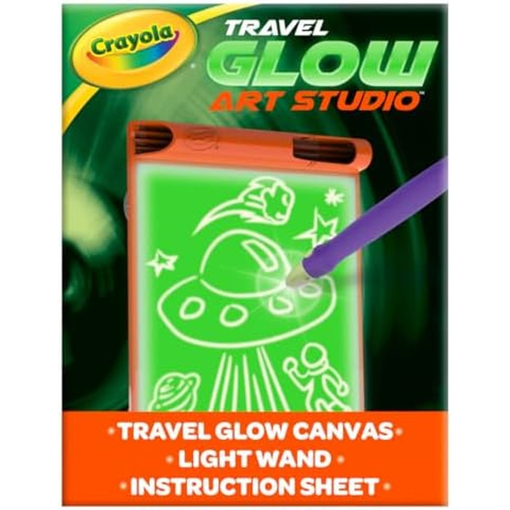 Crayola Travel Glow Art Studio, Glow in The Dark Toys, Kids Gifts for Girls and Boys, Ages 6, 7, 8, 9