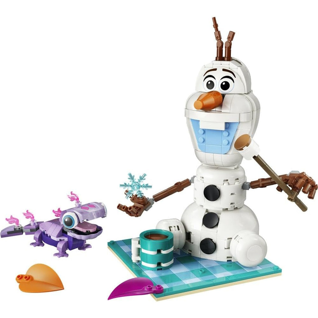 LEGO | Disney Frozen Olaf and Bruni's Picnic Fun Toy - Snowman Figure w/a Picnic Blanket & Accessories - DIY Bedroom