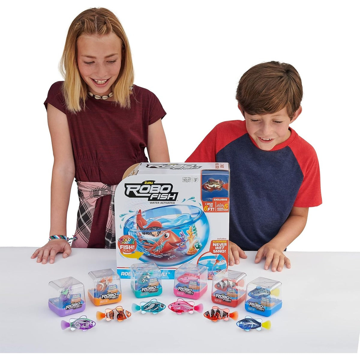 Robo Alive Robo Fish 7126 Robotic Fish S1 PLAYSET Bulk, Assorted Colours