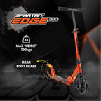 Spartan Edge 200 mm Folding Kick Scooter for Kids & Teens SP-7077 - Big PU Wheels, ABEC-7 Performance Bearings