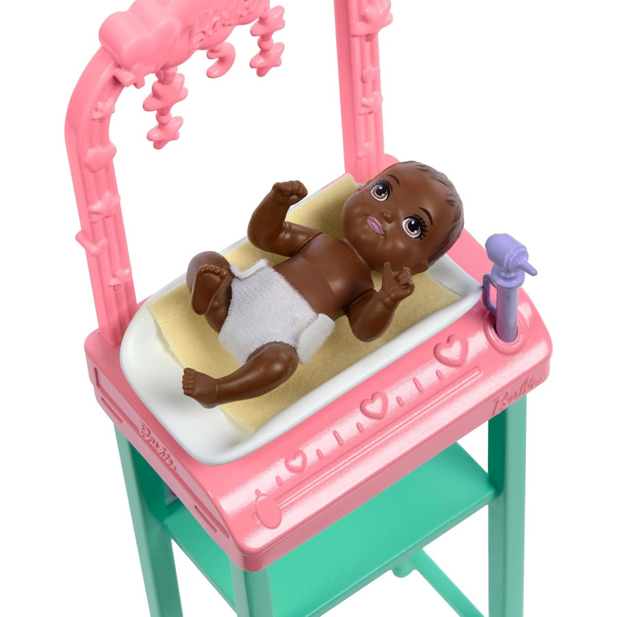Barbie Baby Doctor Playset with Blonde Fashion Doll Wearing Pink Scrubs, Baby Doll, Furniture & Accessories Multicolor