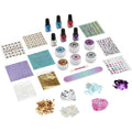 SNS Jewel Nail Tint Designer Kit for Girls, All-in-One Art Set with 6 Nail Polishes, Glitters, Sequins, Stickers, Stick On Gems, Tattoos, Nail Polish Set for Birthday Parties & Makeovers, Ages 8+