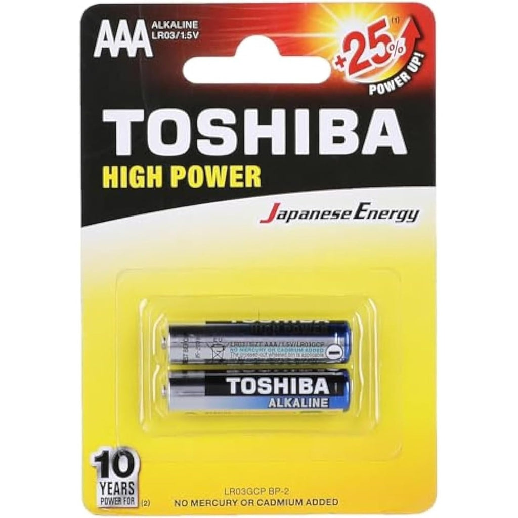 TOSHIBA High Power Alkaline AAA - 2 Battery Pack