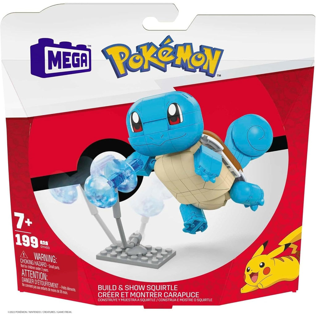 MEGA Pokémon Building Toys Set Build & Show Squirtle with 199 Pieces
