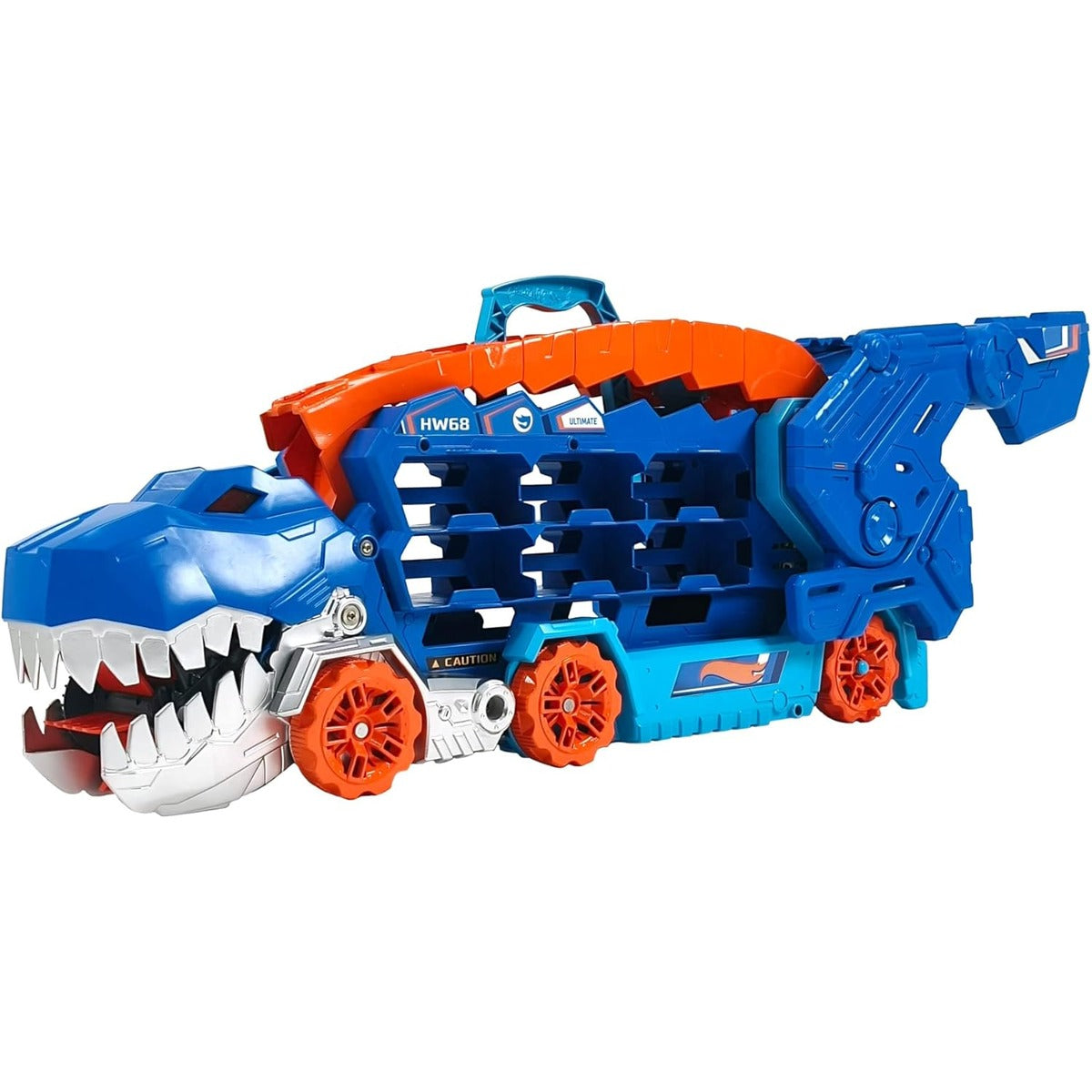 Hot Wheels City Toy Car Track Set, Ultimate T-Rex Transporter