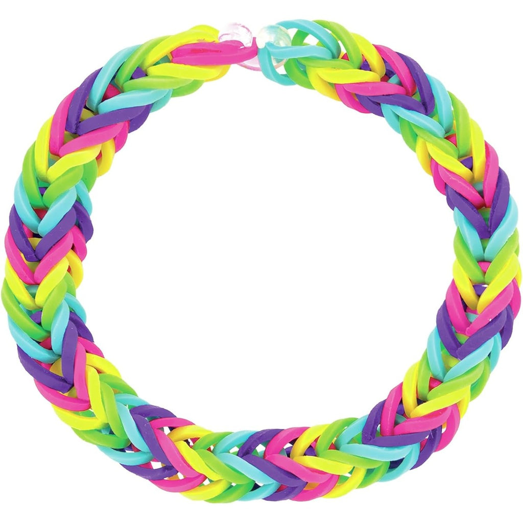 Cra Z Art Cra-Z-Loom Ultimate Tub 8000 Latex Free Rubber Bands and 100 “S” Clips for Making Crafts in Bold and Bright Colors,