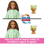 Barbie Cutie Reveal Doll & Accessories with Animal Costume & 10 Surprises Including Color Change, Puppy as Frog in Costume-Th