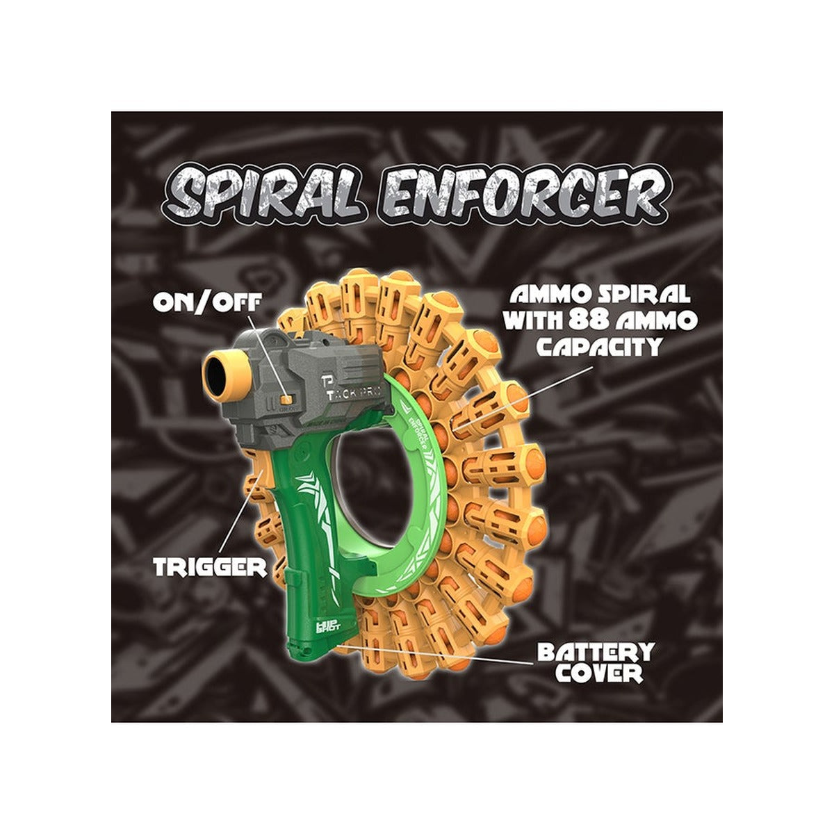 Hip Shot, B/O Spiral Enforcer (with 88pcs Soft Balls)