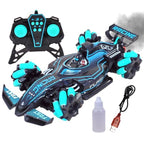 Toyshine F1 Fast RC Drift Car, Remote Control Car LED Lights 4WD 2.4GHz 360°Rotating RC Race Sport Stunt Car, High Speed Formula 1 Model Vehicle Toys Birthday Gifts for Kids Boys Age of 6-12 -Green