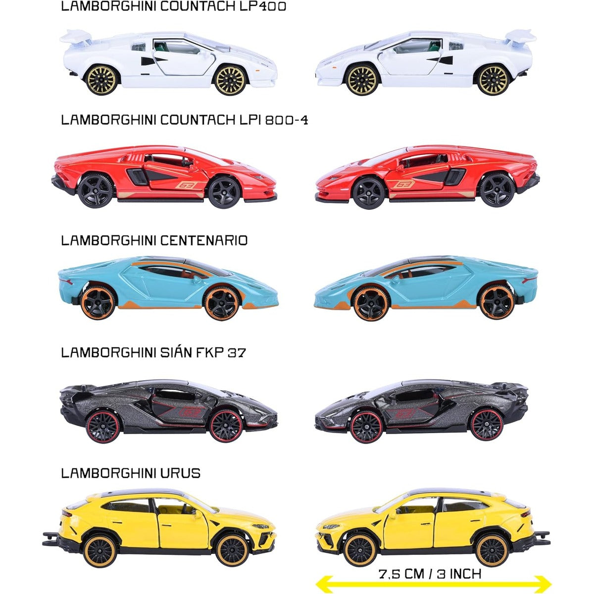 Majorette - Lamborghini 5 Pieces Giftpack - Free-wheeling Vehicles -