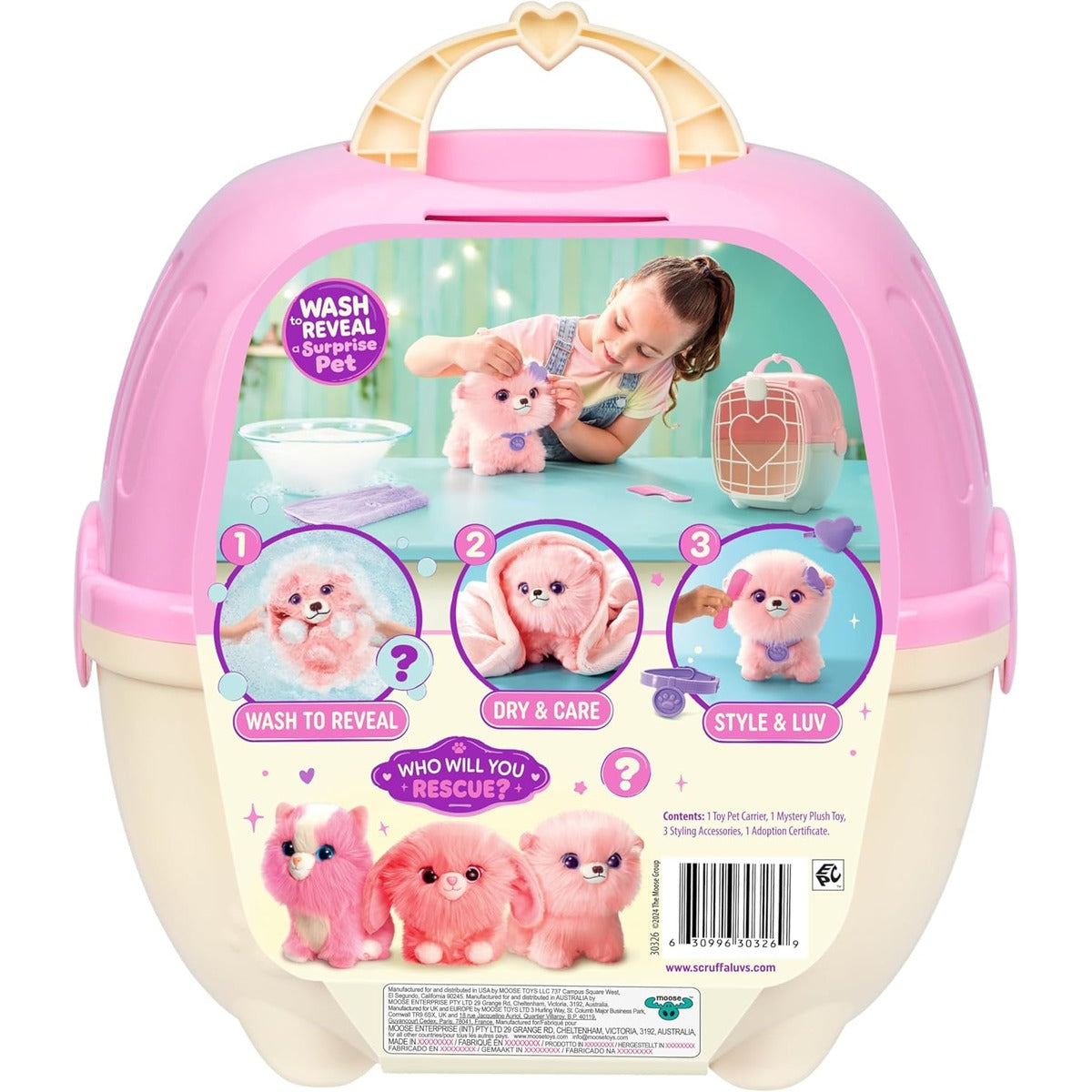 SCRUFFALUVS Pink Surprise Pet, Mystery Plush Toys