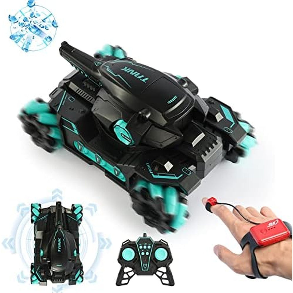 RC Tank That Shoots BBS, Nerf Tank Toy Kids Gift, Remote Control Tank for 8 Year Old Boy Toys, Hand Controlled RC Car with Water Bullet, Nerf Robot Hand Remote Control Car, RC Cars for Boys Age 8