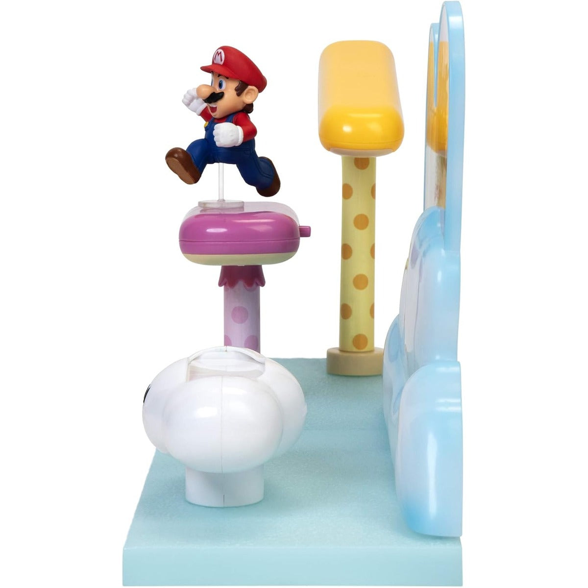 Super Mario Cloud World Diorama Set with 2.5" Running Mario Action Figure