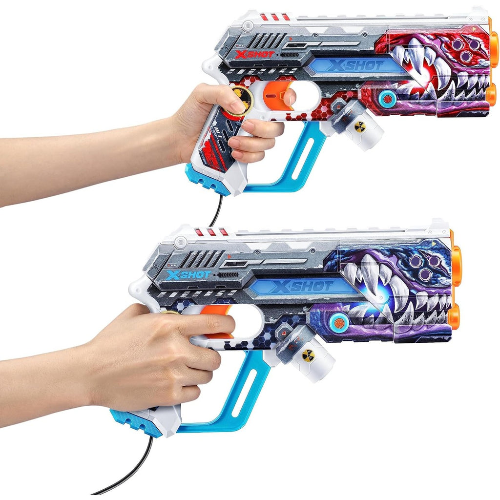 X-SHOT Laser Skins S1 Laser 360 Pack of 2 Blaster With Sensor Headset,Action Aiming Toy Gun For Kids, Teen, Adults Boys