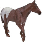 MOJO Appaloosa Stallion with a Chestnut Blanket Realistic Horse Toy