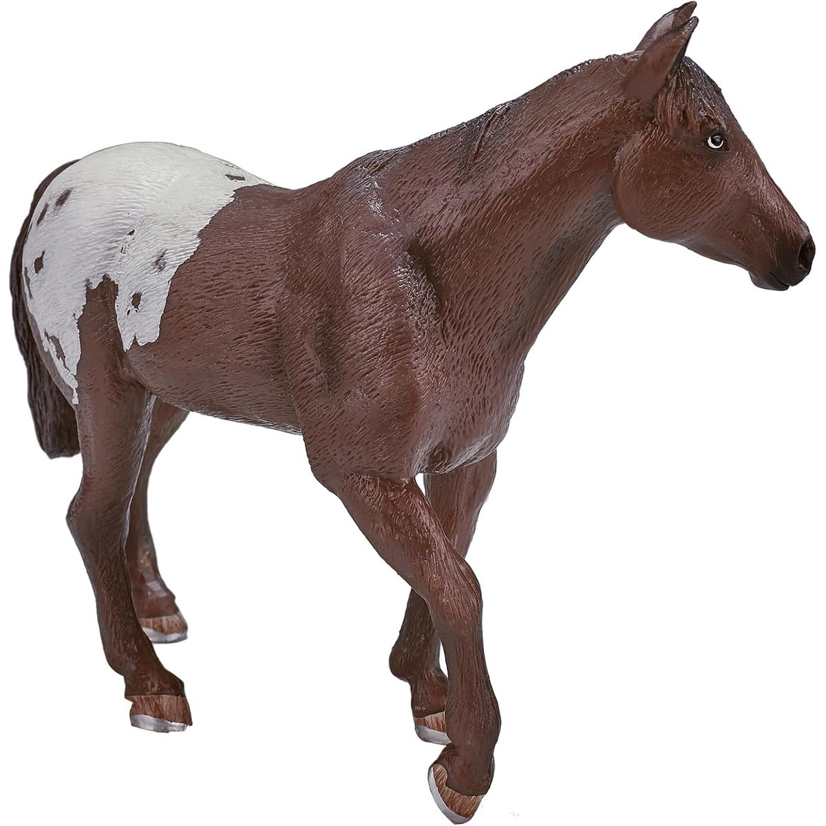 MOJO Appaloosa Stallion with a Chestnut Blanket Realistic Horse Toy