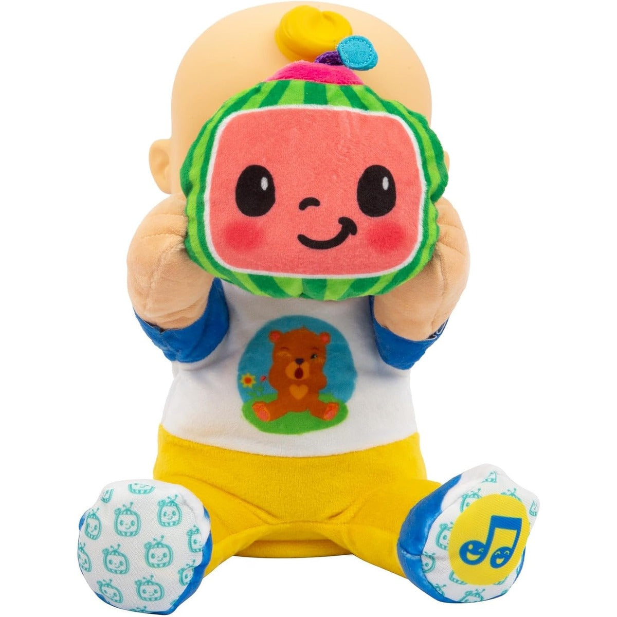 Giochi Preziosi Cocomelon Peek A Boo JJ - JJ in Plush Version 30 cm with Motorised Sounds and Movements for Playing Bubu Seven Years, for Children from 2 Years, Ccm41000