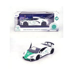 Dubai Police Porsche 911 GT3 Die-Cast Collectible Model Car with Opening Doors, Freewheel Vehicle, 1:24 Scale, White/Green