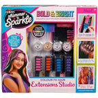 Shimmer N Sparkle Color FX Hair Extension Studio Kit with 4 Clip