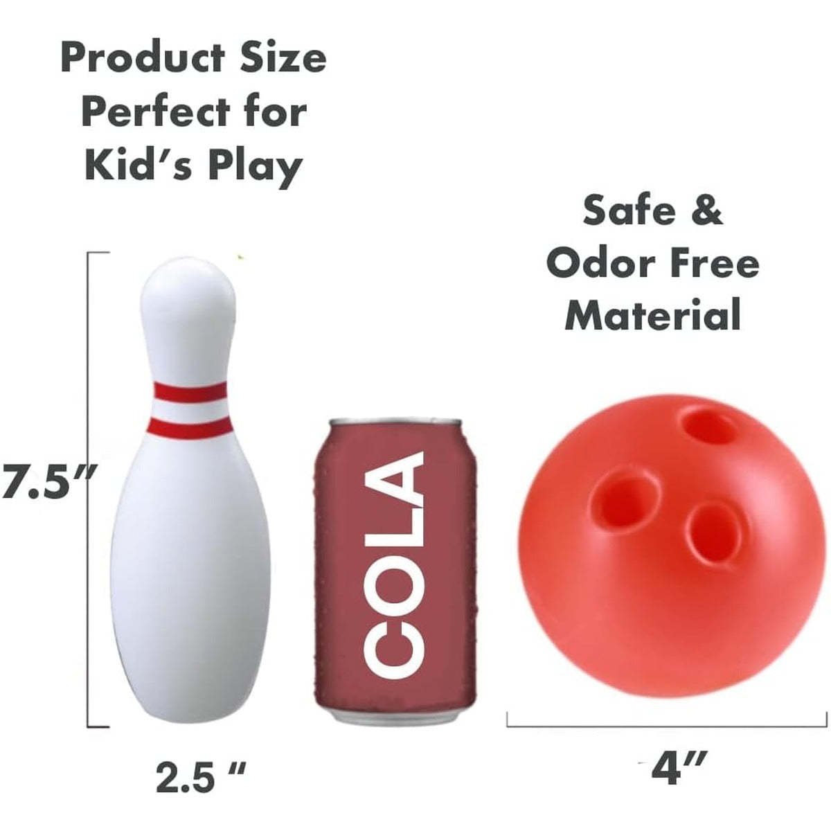 Mini Kids Bowling Set - Bowling Pins & Ball Game Set - Full Bowling Alley Games Toys & Score Cardfor Kid Age 5+ & Adult - Home Indoor Outdoor Backyard Lawn Yard (10 Pins, 1 Ball, 1 Lane Mat)