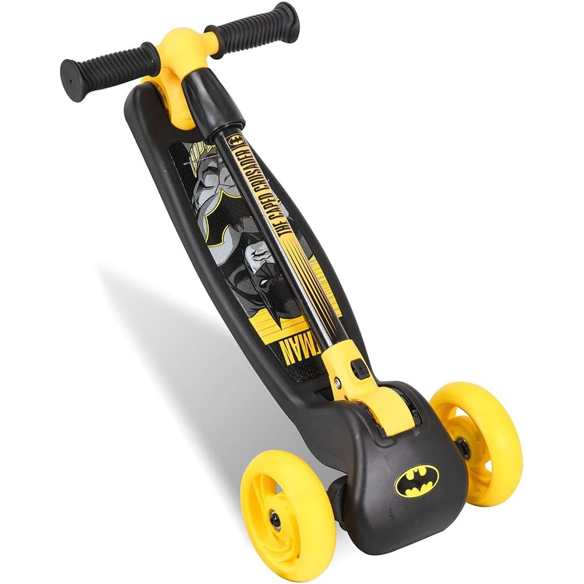 Spartan 3-Wheel LED Folding Scooter - Official Character Graphics, Tri-Color LED Wheels, Adjustable Handlebar