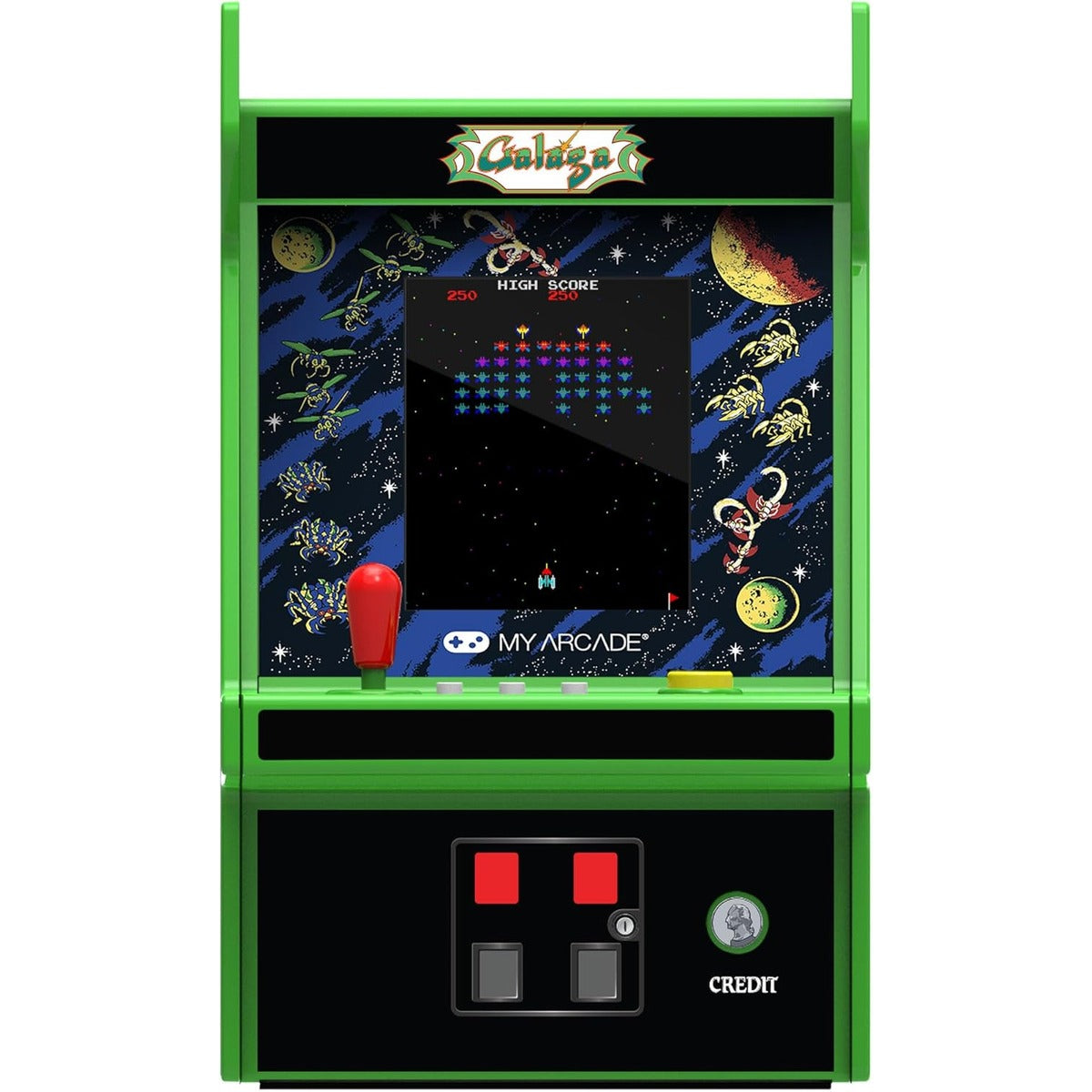 My Arcade Galaga Micro Player Pro: Arcade Classics 2 Games in 1, Retro Gaming