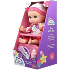 Baby Maziuna Feed & Giggle Playtime 12 Inches Doll Set, Sound Feature, Removable Outfit, Highchair, Utensils, Bottle, 8