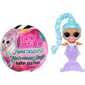 L.O.L. Surprise! Mermaids Makeover Magic Baby Sisters Mystery Doll, Color Change Mermaid Tail, Shell Display Ball & Stand, Collectible Mini Mermaid Doll for Kids Ages 4+, 2.75 Inch