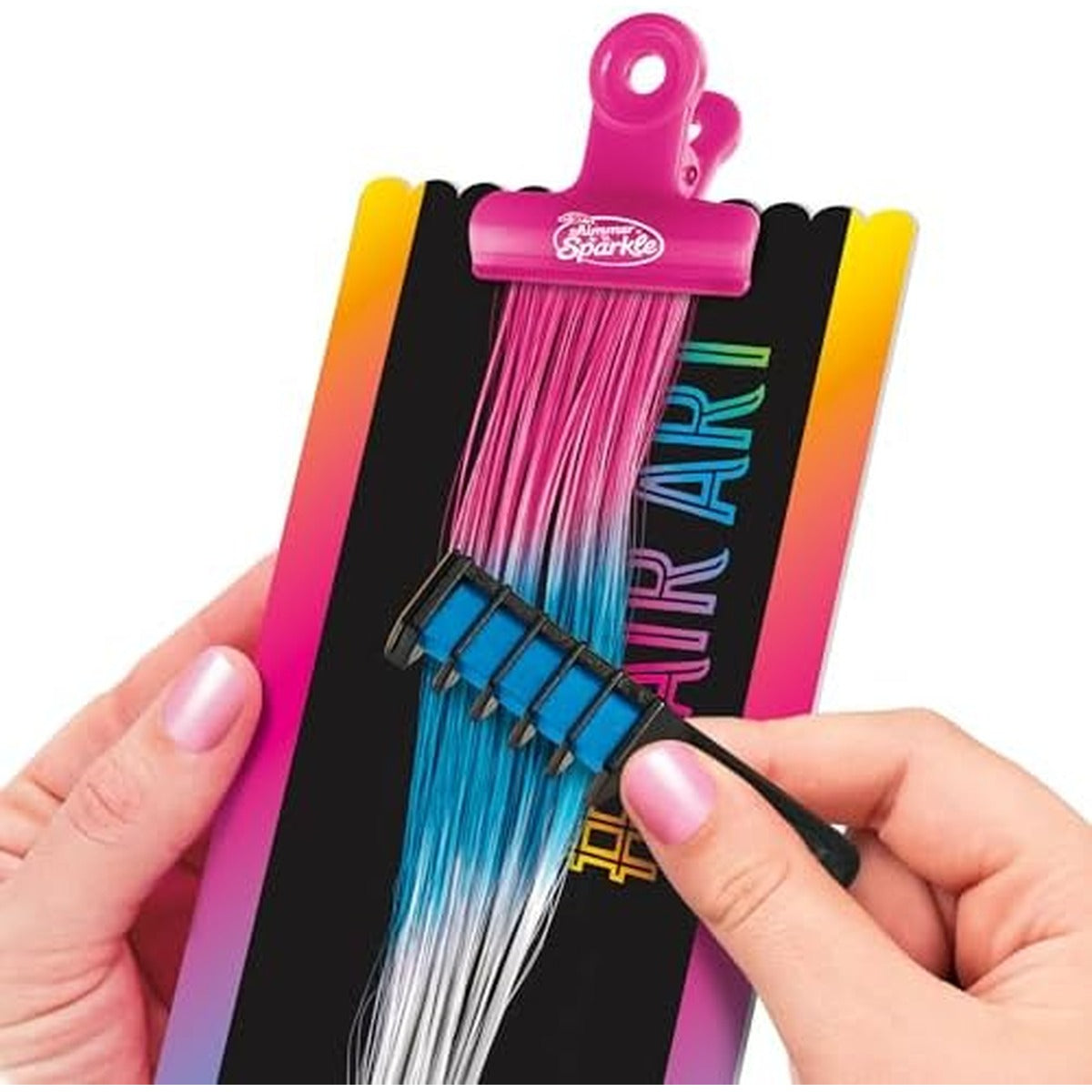 Shimmer N Sparkle Color FX Hair Extension Studio Kit with 4 Clip