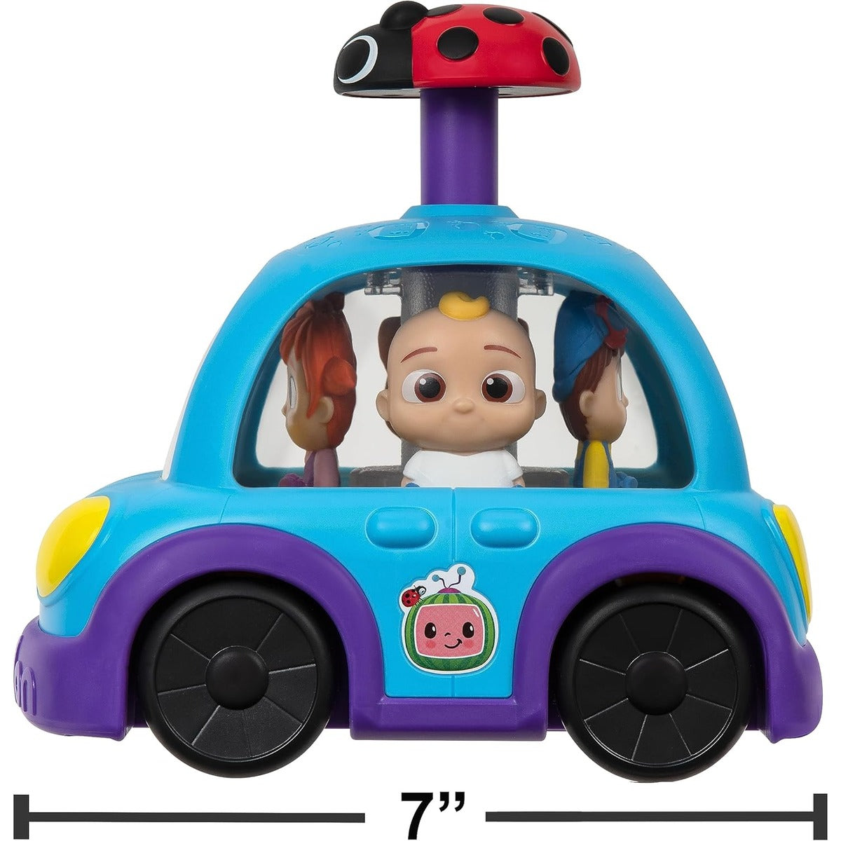 CoComelon Push 'N Sing - Coche familiar interactivo musical iluminado, personajes favoritos de los fanáticos y clips de canción, juguetes para niños pequeños y preescolares
