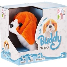 Pugs at Play Buddy Functional Dog, Orange/ White, PAP03