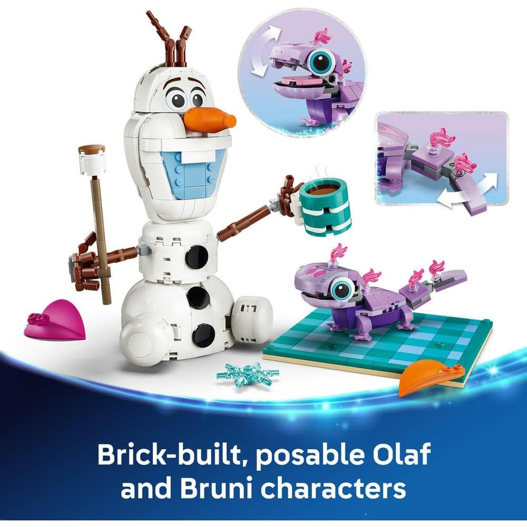 LEGO | Disney Frozen Olaf and Bruni's Picnic Fun Toy - Snowman Figure w/a Picnic Blanket & Accessories - DIY Bedroom