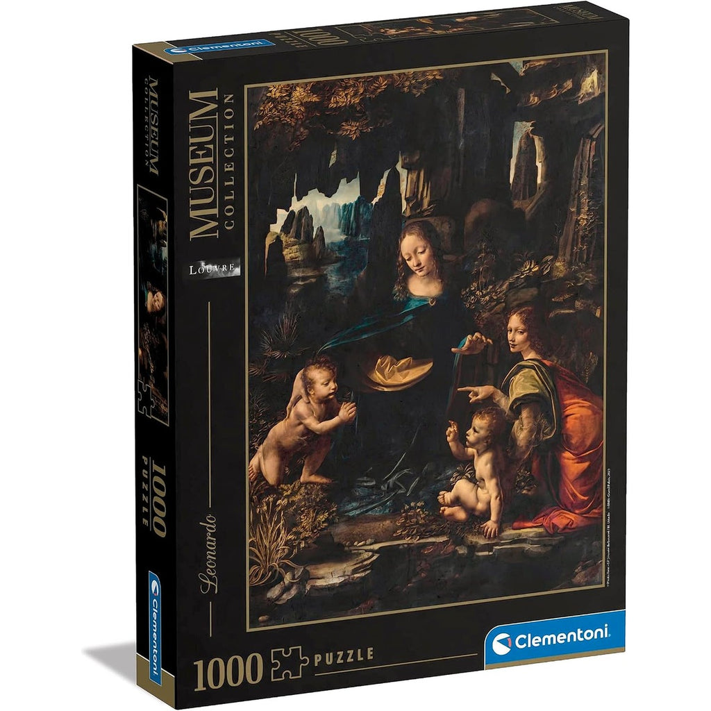 Clementoni 39767 Museum Collection Leonardo, The Virgin of The Rocks 1000 Pieces, Jigsaw Puzzle for Adults