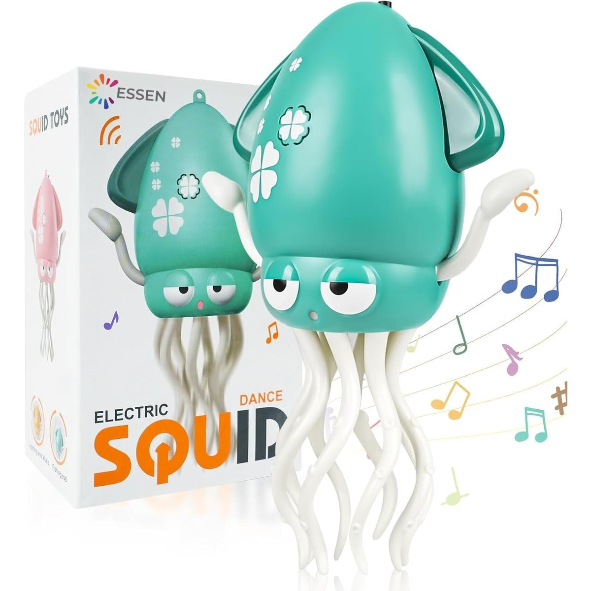 Dancing Squid Baby Toy, Electric Crawling Octopus Tummy Time Toy, Rechargeable Magic Dancing Music Squid Baby Toys for 3 4 5 6 Year Old Kids Boy Girl Birthday Gifts