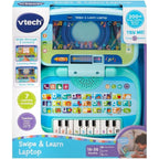 VTech Swipe & Learn Laptop, Educational Toy for Toddler with Phonics, Counting, Computer Skills, Encourages Language Development, Logical Thinking, Gift for Ages 18, 24 Months +, English Version