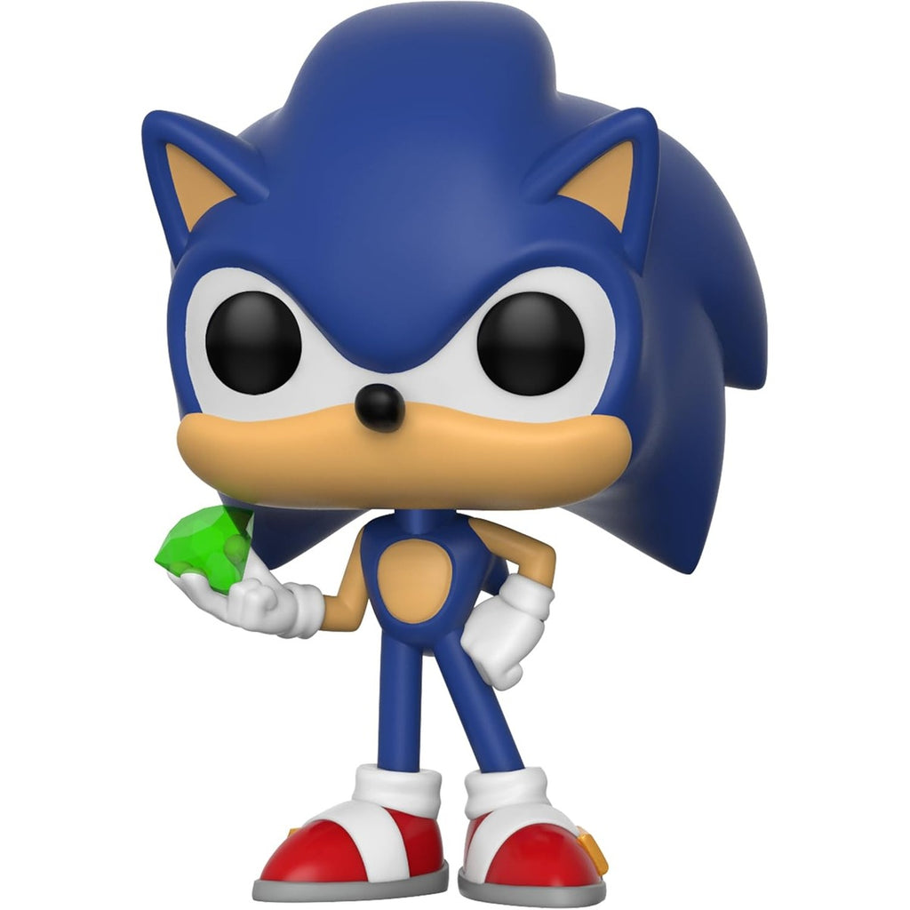 Funko Pop! Games: Sonic - Sonic with Emerald Collectible Toy, Blue