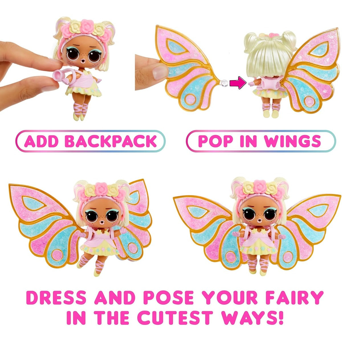 L.O.L. Surprise! Fairies Tots Dolls with Make-Your-Own Fairy Wings and