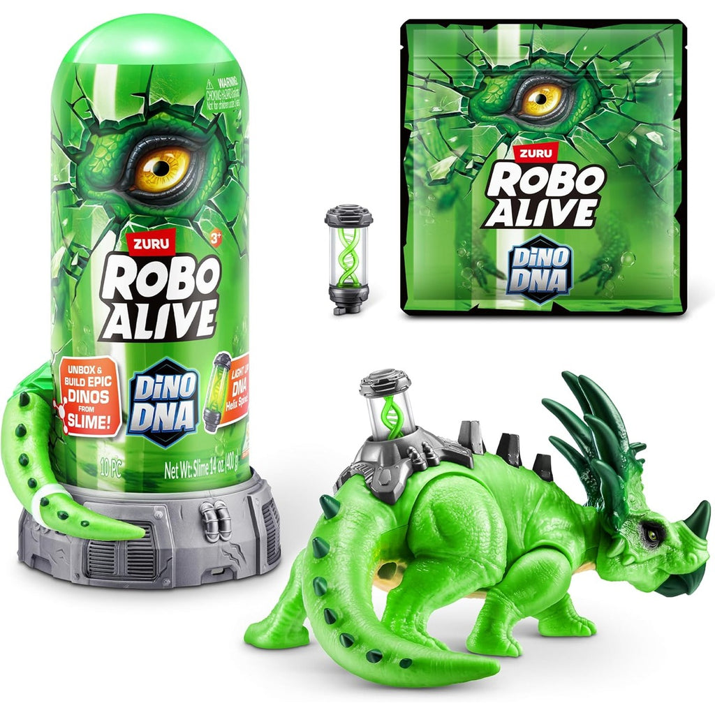 ROBO ALIVE ZURU Dino DNA Illuminated DNA Helix Spine (Styracosaurus)