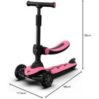 Lamborghini Pink Scooter with seat for Kids Ages 3