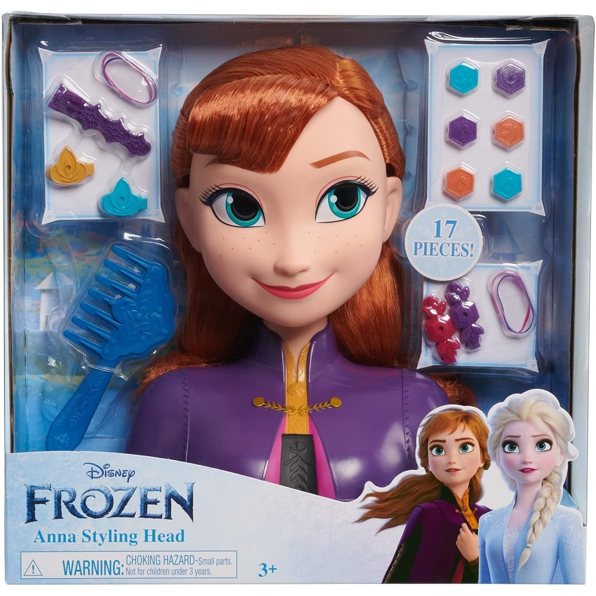 Disney’s Frozen 2 Anna 7.5-inch Styling Head, 17-Pieces