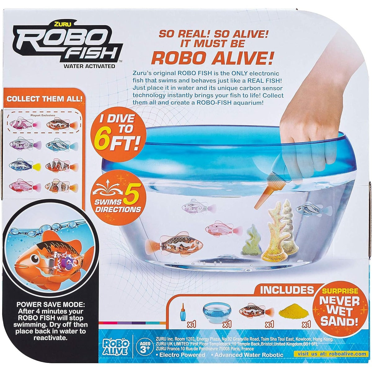 Robo Alive Robo Fish 7126 Robotic Fish S1 PLAYSET Bulk, Assorted Colours