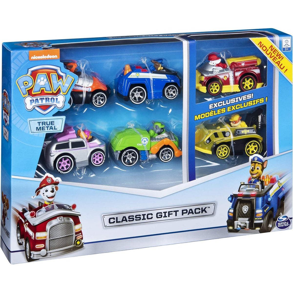Paw Patrol, True Metal Classic Gift Pack of 6 Collectible Die-Cast Vehicles