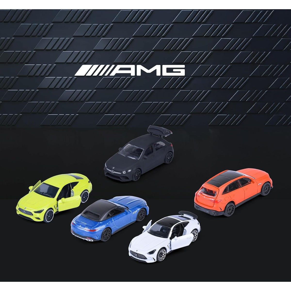 Mercedes-AMG 5 Pieces Giftpack die cast Collection Vehicles to Display and Play